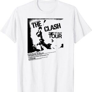 The Clash Sort It Out Tour Album Shirt Punk Rock Music Graphic Tee Vintage 26